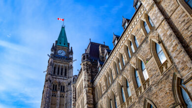 Ottawa CANADA - February 17, 2019: Federal Parliament Building of Canada in Ottawa, North America