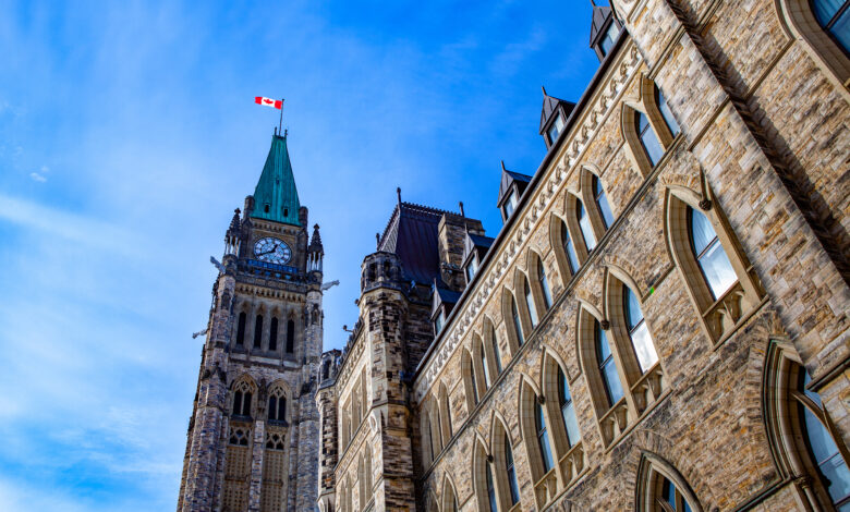 Ottawa CANADA - February 17, 2019: Federal Parliament Building of Canada in Ottawa, North America