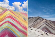 The rainbow mountains - instagram VS reality