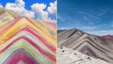 The rainbow mountains - instagram VS reality